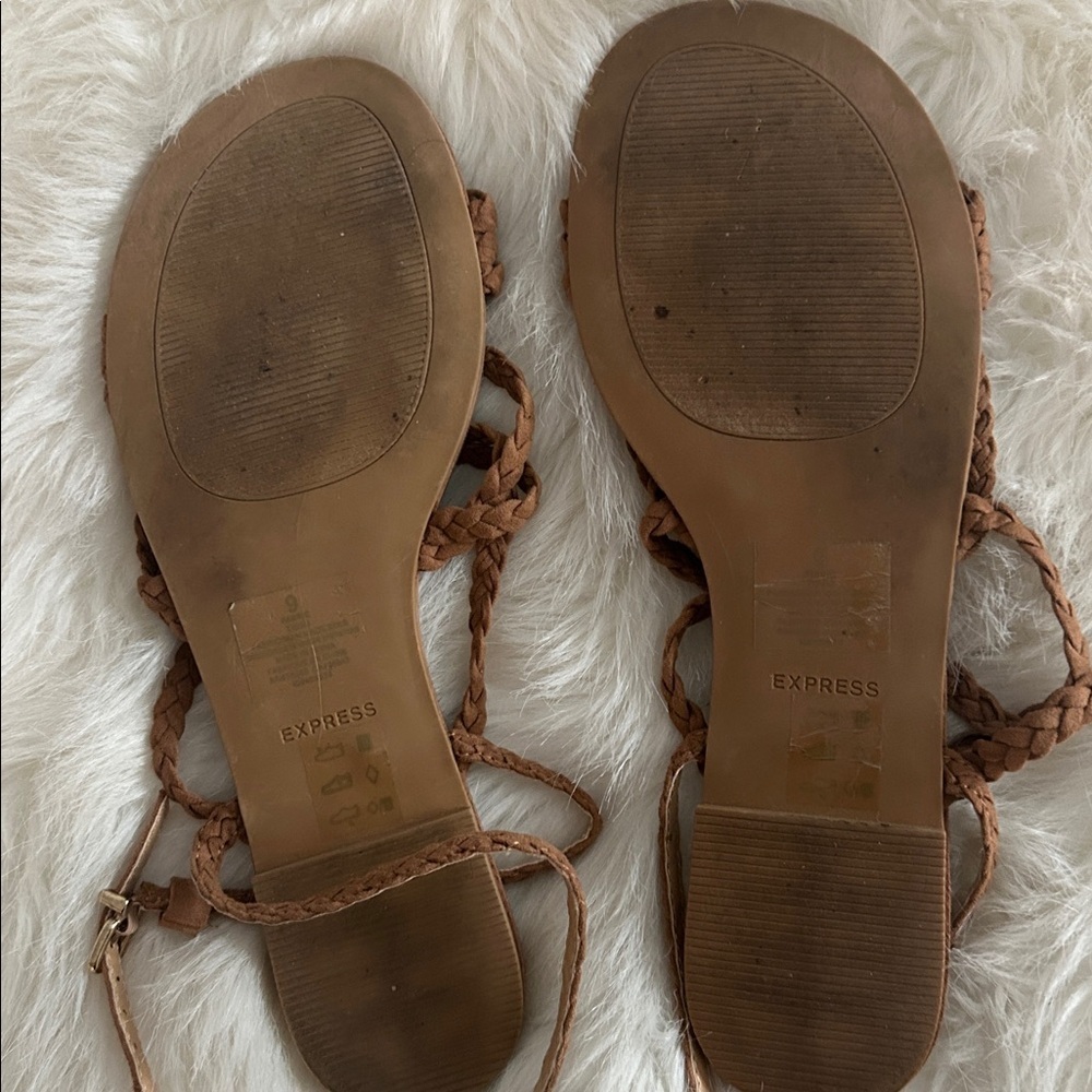 Express Tan Braided Sandals - Picture 4 of 6